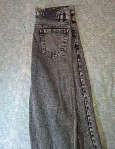 Vintage Acid Wash Wide Leg Jeans