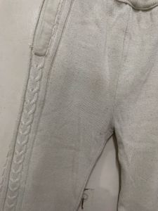 Cozy Cream Cable Knit Pants