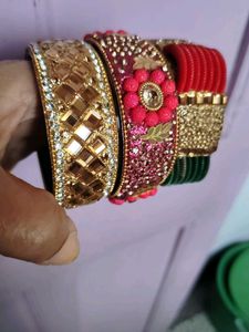 Set of 3 Embellished Bangles
