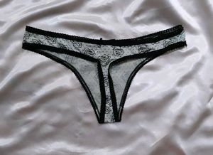 Cute Rose Print Thong Panty