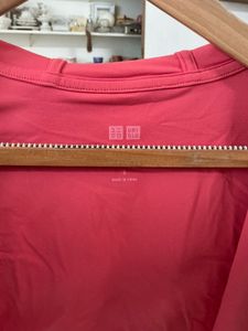 Customized Coral Hooded Cropped Jacket