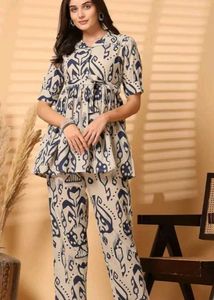 Stylish Printed Kurta co ord set