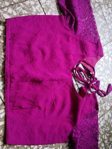 Magenta Lace Blouse