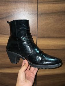 Chic Black Patent Ankle Boots