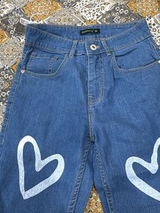 new Cute Heart Print jeans ( check details)