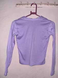 Stylish Lavender Cropped Top