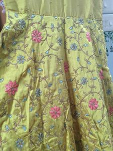 new yellow etnic gown for party wear