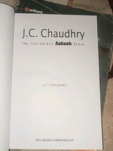 Aakash Head Jc Chaudhary Motivational Book