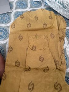 Men Stylish Pure Cotton Mustard Stiched Kurta