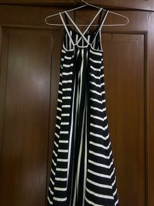 Stylish Striped Maxi Dress - New