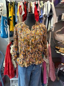 Boho Floral Print Blouse