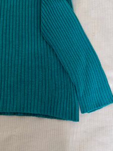 🆕 Teal Ribbed Mock Neck Sweater