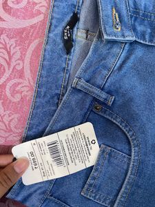 Shein Wide Leg Blue Denim Jorts