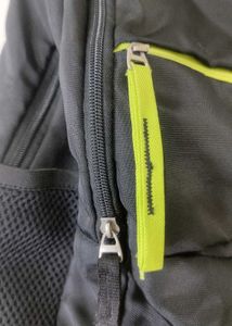Black Laptop Backpack with Green Accents