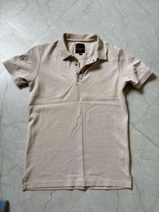Men's Beige Polo T-Shirt