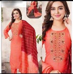 Embroidered Orange suit