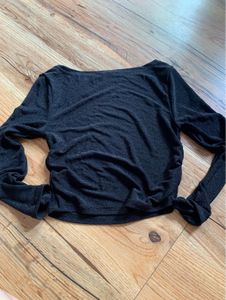 Sparkly Black Long Sleeve Top