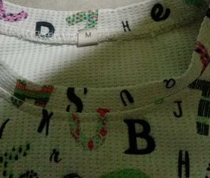 Alphabet Print Baby Girl Top