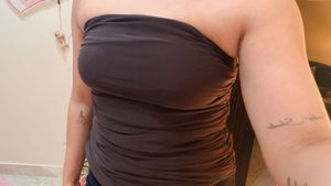 Chic Ruched Brown Off shoulder too