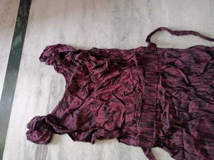 Stylish Maroon Printed jumpsuit