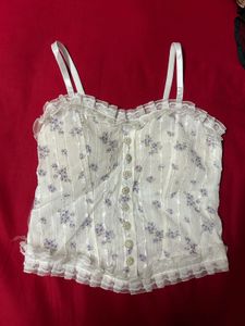 Vintage Floral Corset Top