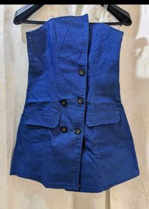 Denim Strapless Top