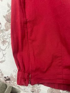 Women's Red Ethnic stretchable plazo pant