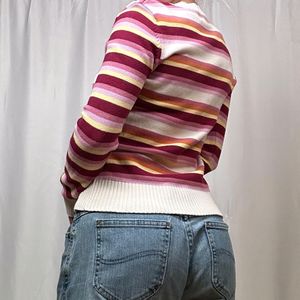pinterest striped cute aesthetic korean sweater