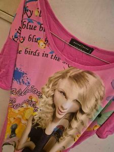 Pink Graphic Print Tee