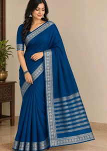 Premium Crepe silk saree-Dark Peacock blue
