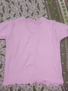 pink crop top