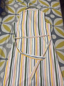 Striped Button-Up Midi Dress