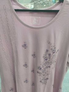 Mauve Printed Kurta