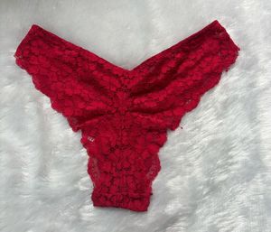 Red Lace Thong Panty