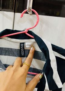 Striped Button-Down Shirt