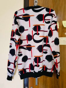 Abstract Print Bomber Jacket