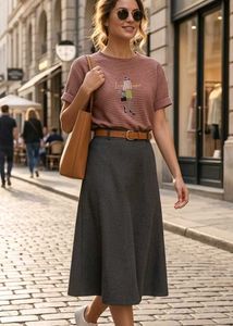 Chic Embroidered Graphic Tee