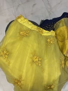 Stunning Yellow Embroidered lehnga set