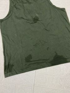 Men green tank top