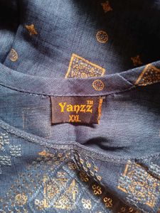 Elegant Blue Kurta with Mirror Work