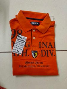 Orange Spunk Sports Polo T-Shirt