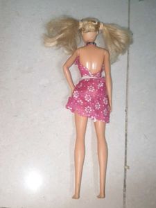 Barbie Doll with Pink Floral Dress