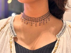 Elegant Beaded Choker Necklace