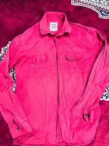 Pink Long Sleeve Button-Down Shirt