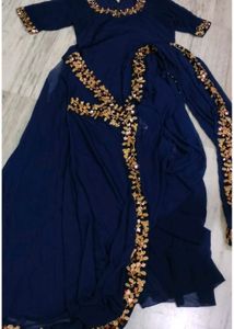 Designer gown Saree with Border