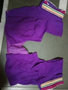 Purple &amp; Pink Embroidered Blouse