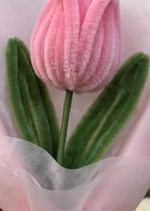 Handmade Pink Tulip Bouquet | Cute Gift