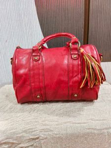 Chic Red Barrel Handbag