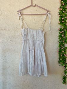 White Tiered Mini Dress