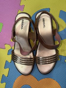 Regal Gold Wedge Sandals